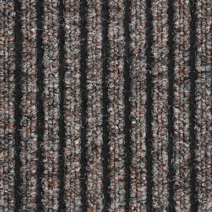 vidaXL Doormat Striped Beige 80x120 cm