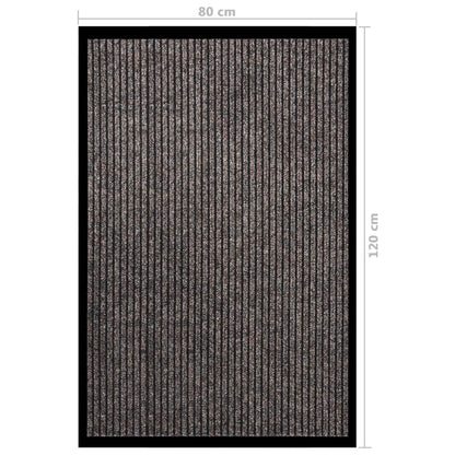 vidaXL Doormat Striped Beige 80x120 cm