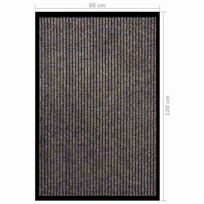 vidaXL Doormat Striped Beige 80x120 cm