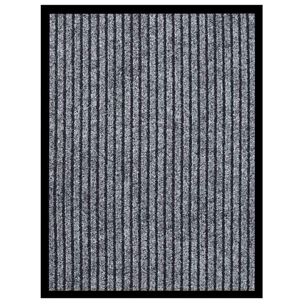 vidaXL Doormat Striped Grey 40x60 cm