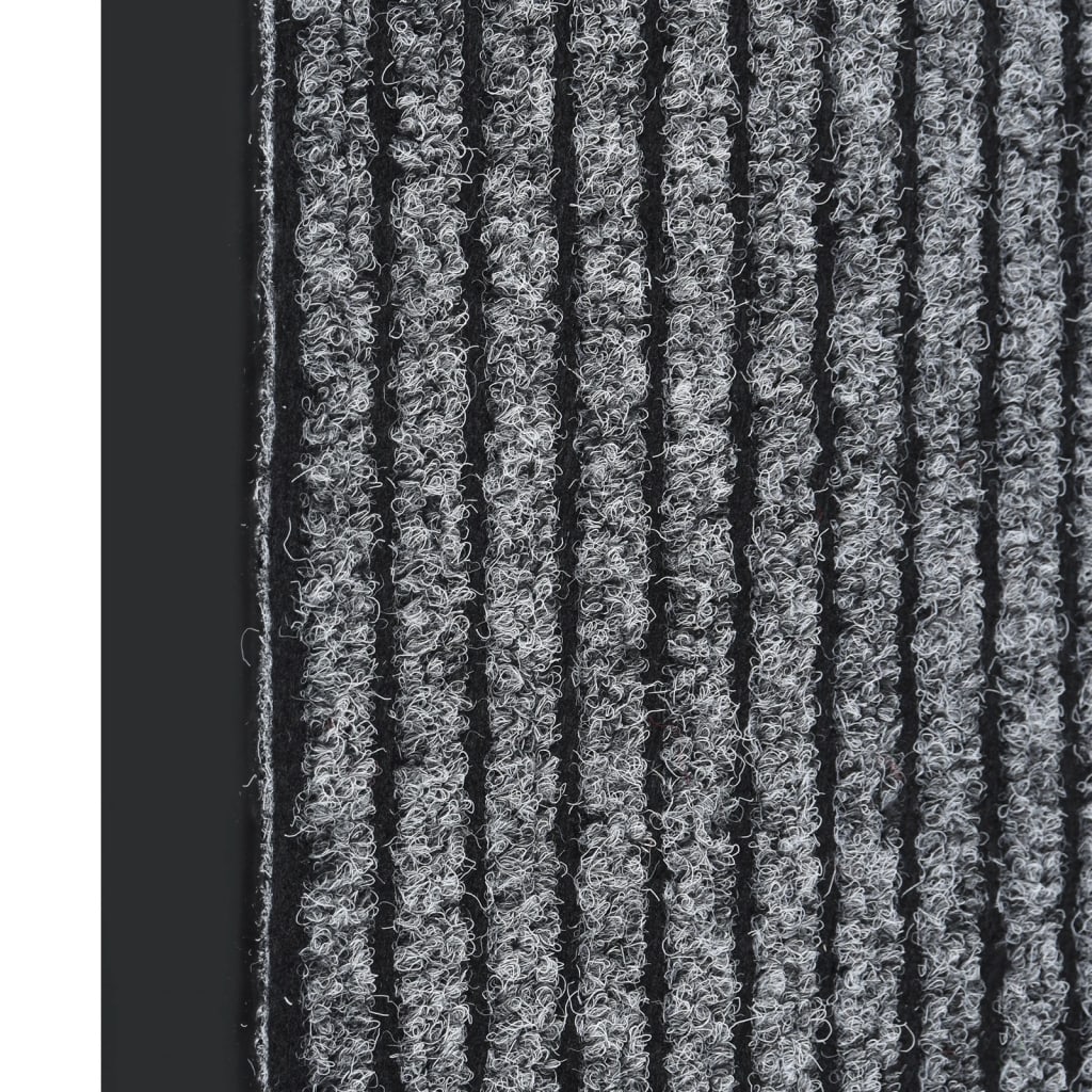 vidaXL Doormat  Striped Grey 40x60 cm