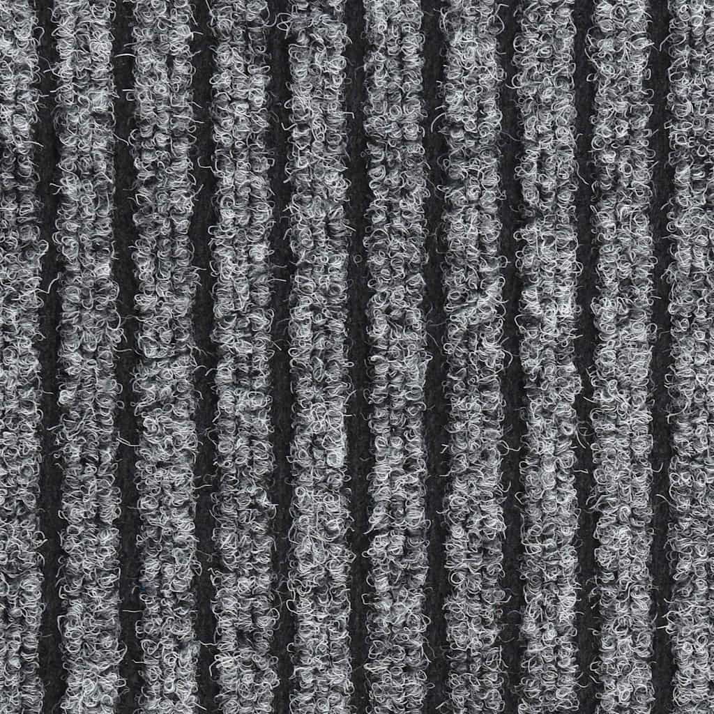 vidaXL Doormat Striped Grey 40x60 cm