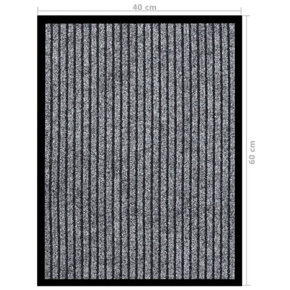 vidaXL Doormat  Striped Grey 40x60 cm