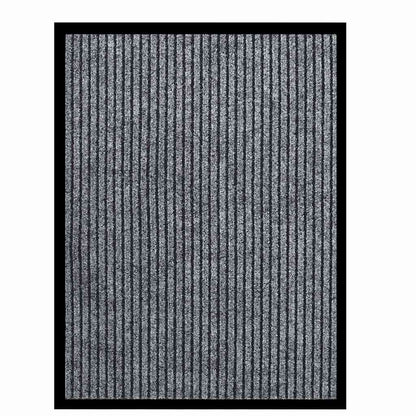 vidaXL Doormat Striped Grey 60x80 cm