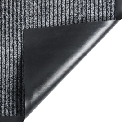 vidaXL Doormat Striped Grey 60x80 cm