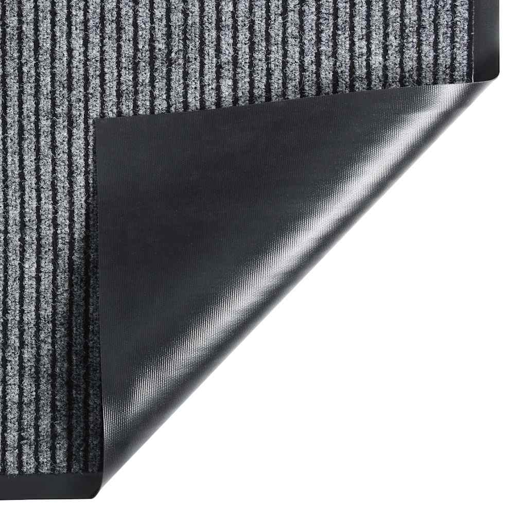 vidaXL Doormat Striped Grey 60x80 cm