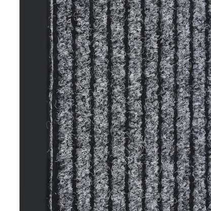 vidaXL Doormat Striped Grey 60x80 cm