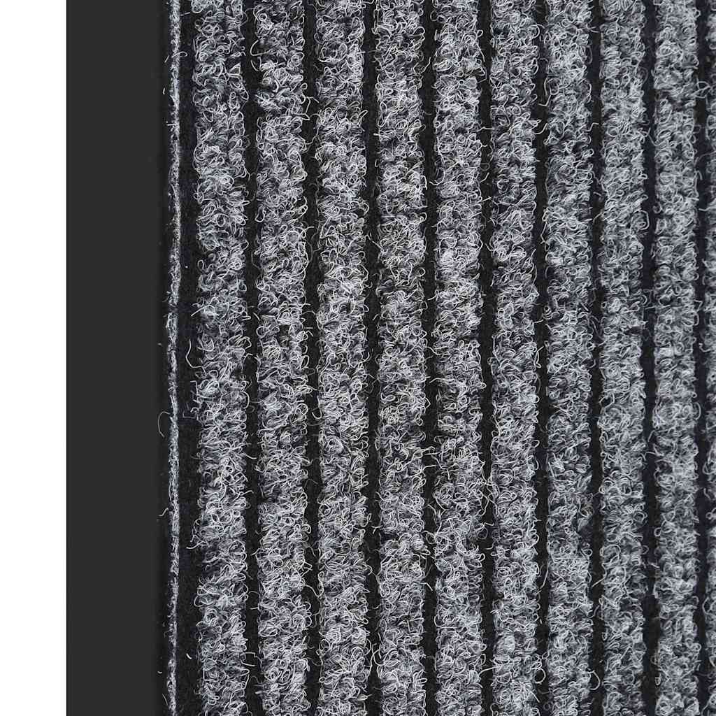 vidaXL Doormat Striped Grey 60x80 cm