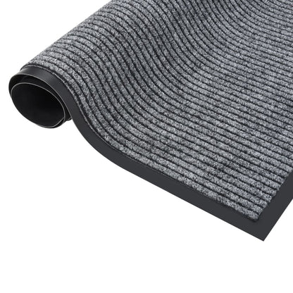 vidaXL Doormat Striped Grey 80x120 cm