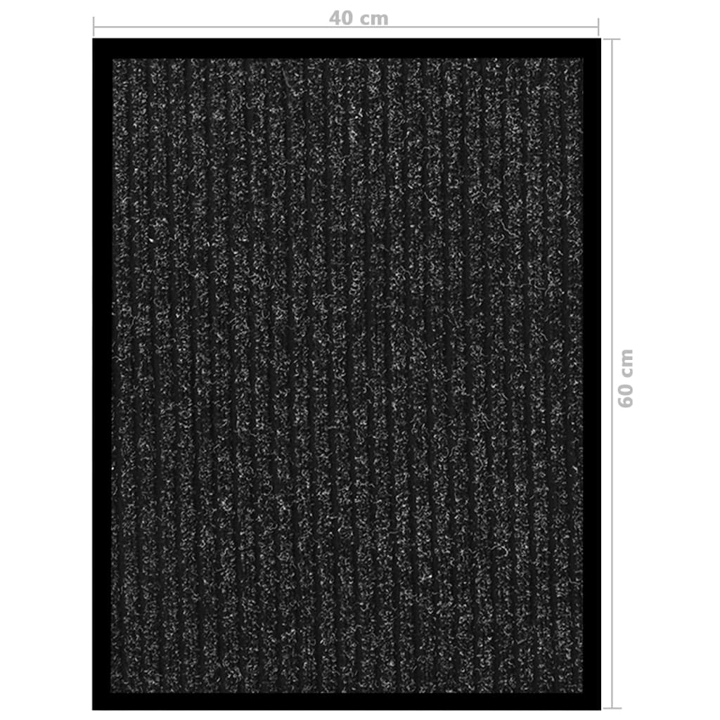 vidaXL Doormat  Striped Anthracite 40x60 cm