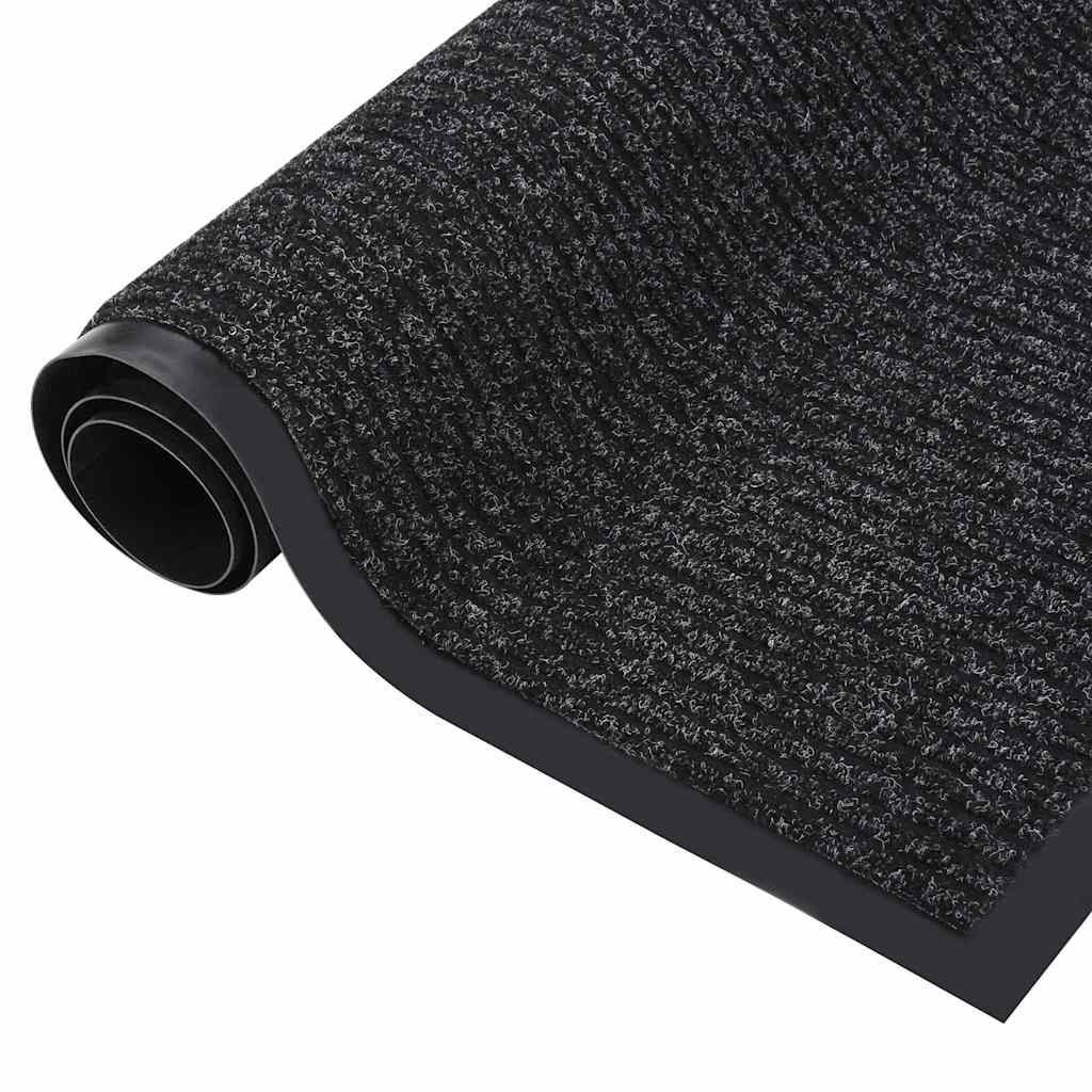 vidaXL Doormat Striped Anthracite 80x120 cm