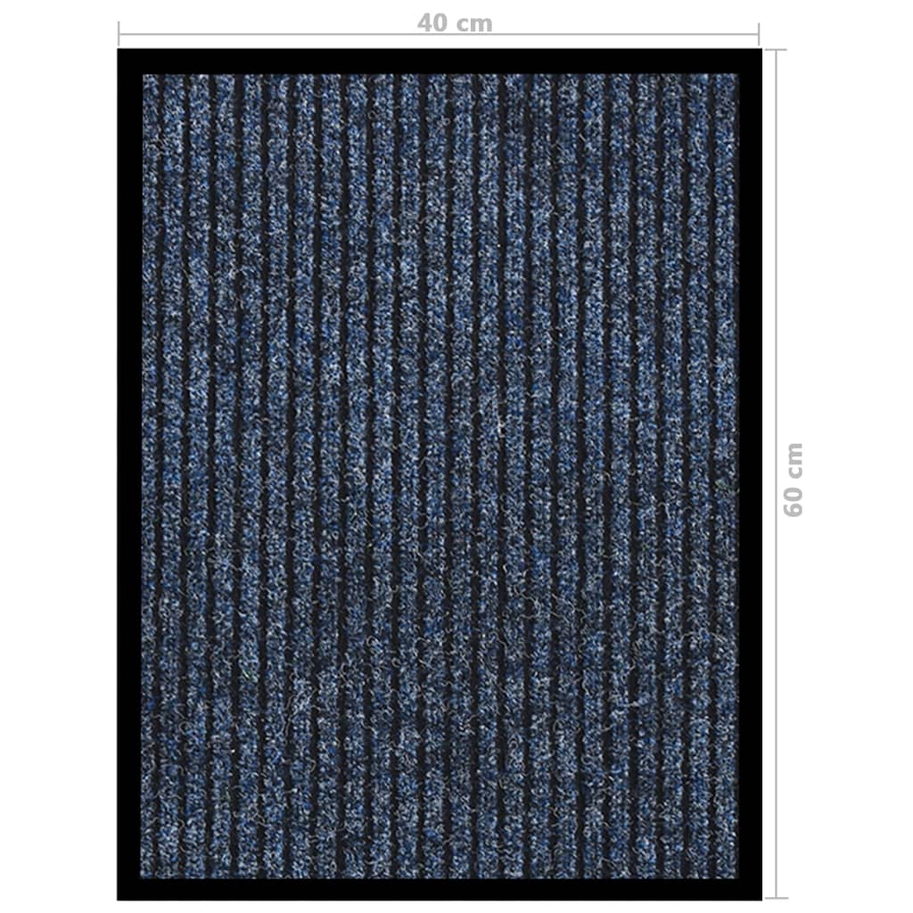 vidaXL Doormat  Striped Blue 40x60 cm