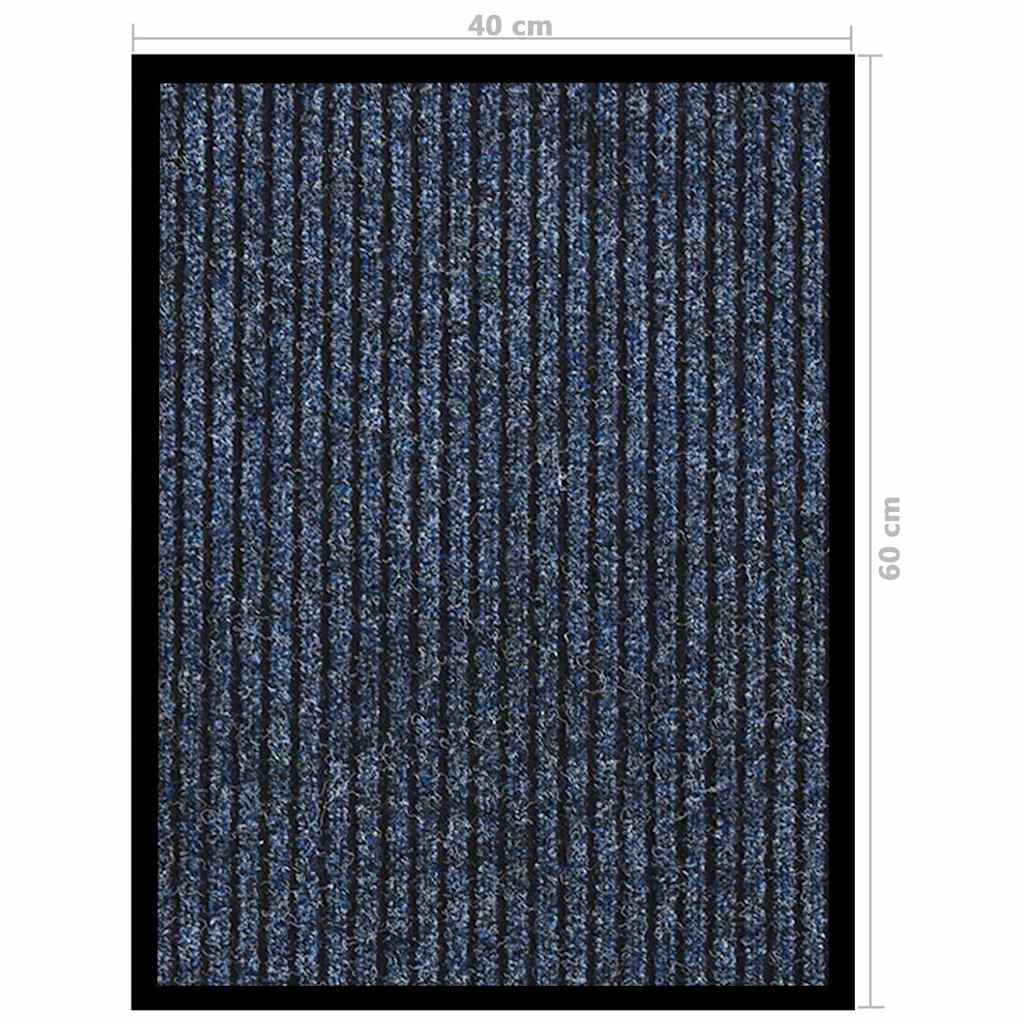 vidaXL Doormat Striped Blue 40x60 cm