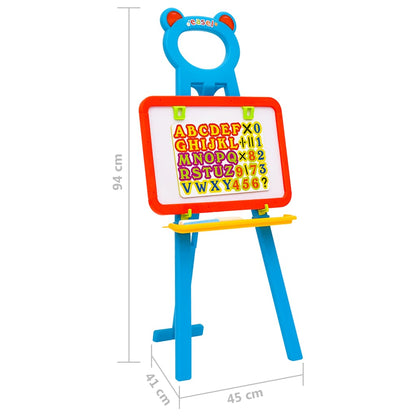 vidaXL 2-1 Children Easel with Chalkboard and Whiteboard