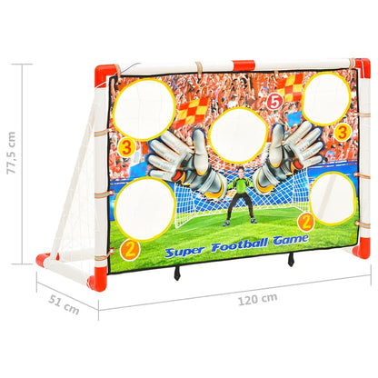 vidaXL Children Football Goal Set with Goal Wall 120x51x77,5 cm