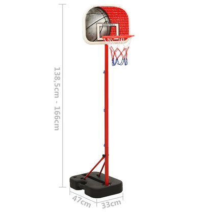 vidaXL Portable Basketball Play Set Adjustable 138,5-166 cm