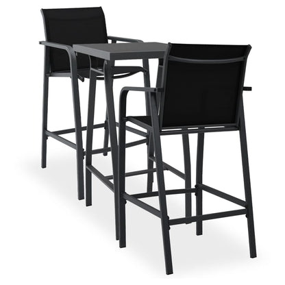 vidaXL Garden Bar Set | Black | Steel | Medium | Durable | Garden Bar Set