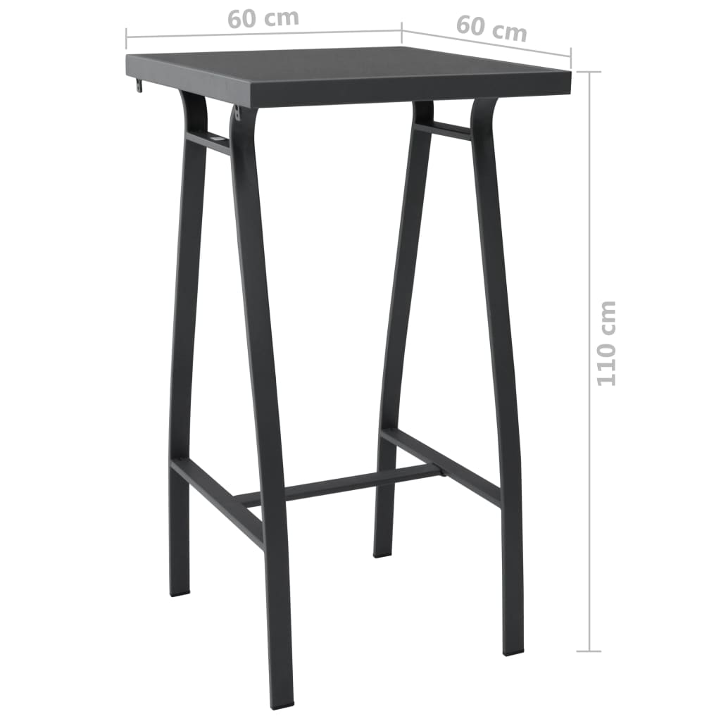 vidaXL Garden Bar Set | Black | Steel | Medium | Durable | Garden Bar Set