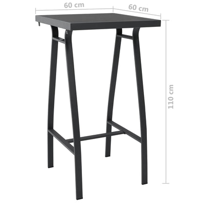 vidaXL Garden Bar Set | Black | Steel | Medium | Durable | Garden Bar Set