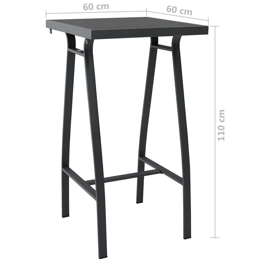 vidaXL 5 Piece Garden Bar Set Black