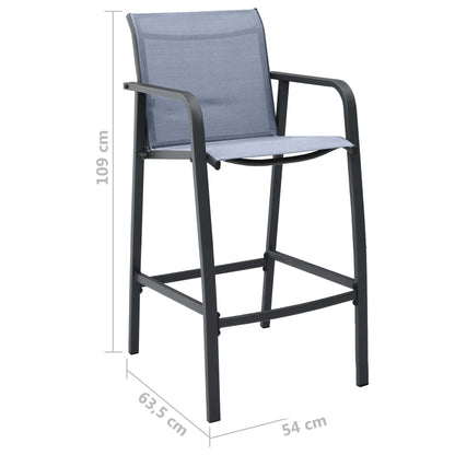 vidaXL Garden Bar Set | Black | Tempered glass | Durable | Garden Bar Set