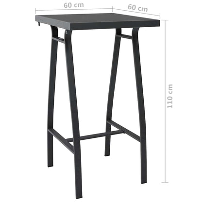 vidaXL 5 Piece Garden Bar Set Black and Grey