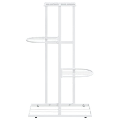 vidaXL 4-Floor Flower Stand 43x22x76 cm White Metal