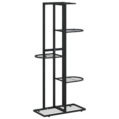 336110 vidaXL 5-Floor Flower Stand 43x22x98 cm Black Metal