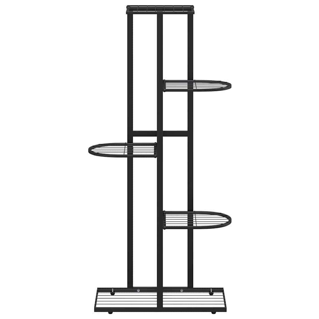 336110 vidaXL 5-Floor Flower Stand 43x22x98 cm Black Metal