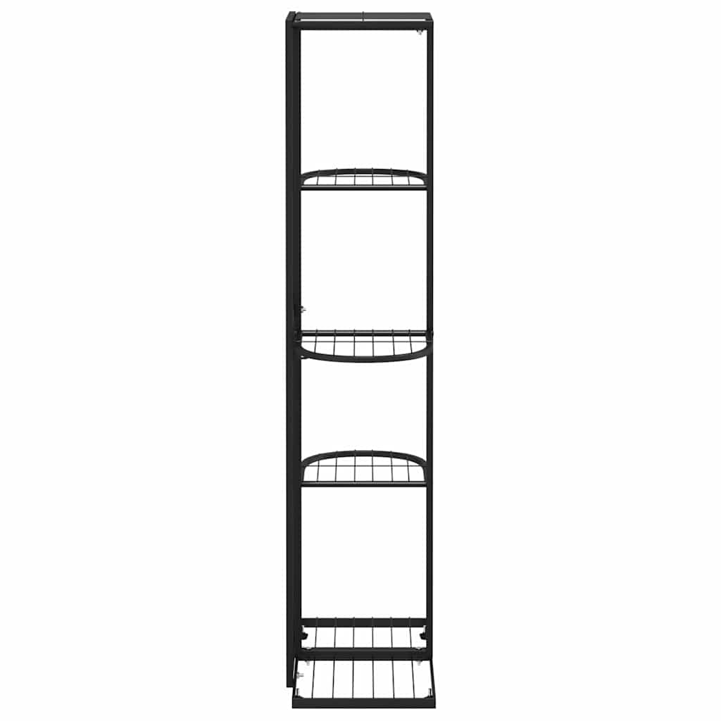 336110 vidaXL 5-Floor Flower Stand 43x22x98 cm Black Metal