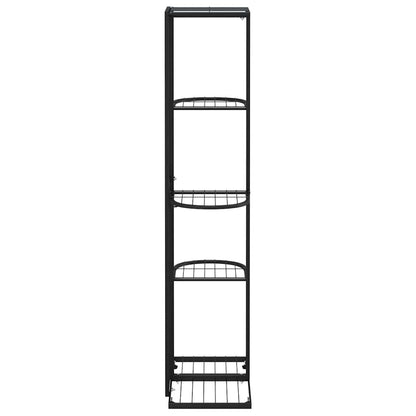 vidaXL 5-Floor Flower Stand 43x22x98 cm Black Metal