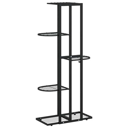 336110 vidaXL 5-Floor Flower Stand 43x22x98 cm Black Metal