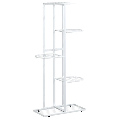 336111 vidaXL 5-Floor Flower Stand 43x22x98 cm White Metal