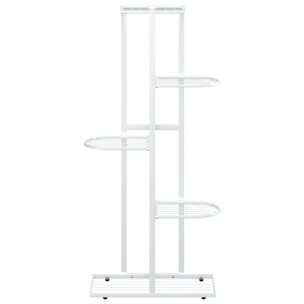 vidaXL 5-Floor Flower Stand 43x22x98 cm White Metal