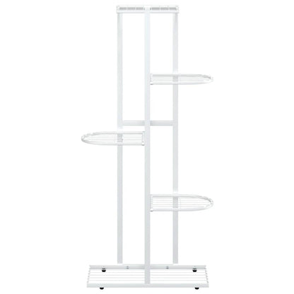 vidaXL 5-Floor Flower Stand 43x22x98 cm White Metal