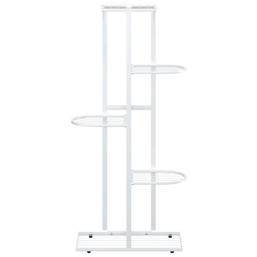 336111 vidaXL 5-Floor Flower Stand 43x22x98 cm White Metal