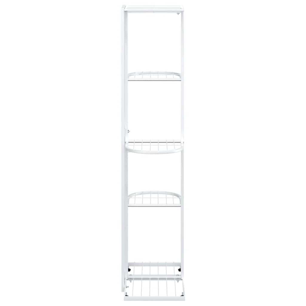 vidaXL 5-Floor Flower Stand 43x22x98 cm White Metal