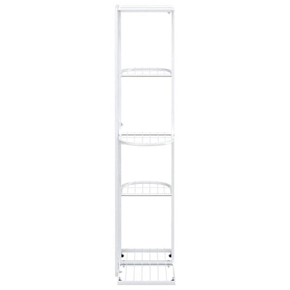 vidaXL 5-Floor Flower Stand 43x22x98 cm White Metal