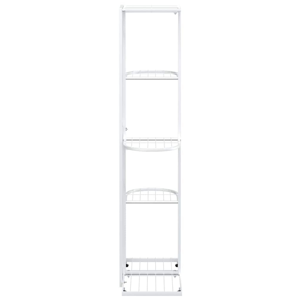 336111 vidaXL 5-Floor Flower Stand 43x22x98 cm White Metal
