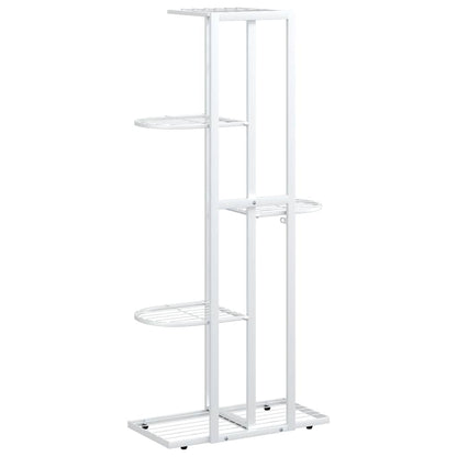 336111 vidaXL 5-Floor Flower Stand 43x22x98 cm White Metal