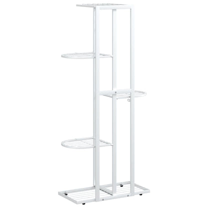 vidaXL 5-Floor Flower Stand 43x22x98 cm White Metal