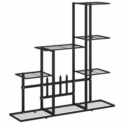 336112 vidaXL Flower Stand 94,5x25x88 cm Black Metal
