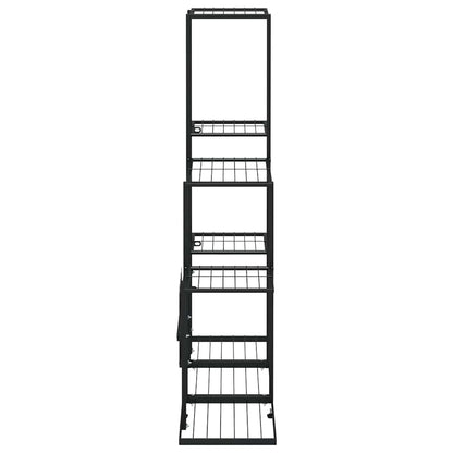 336112 vidaXL Flower Stand 94,5x25x88 cm Black Metal
