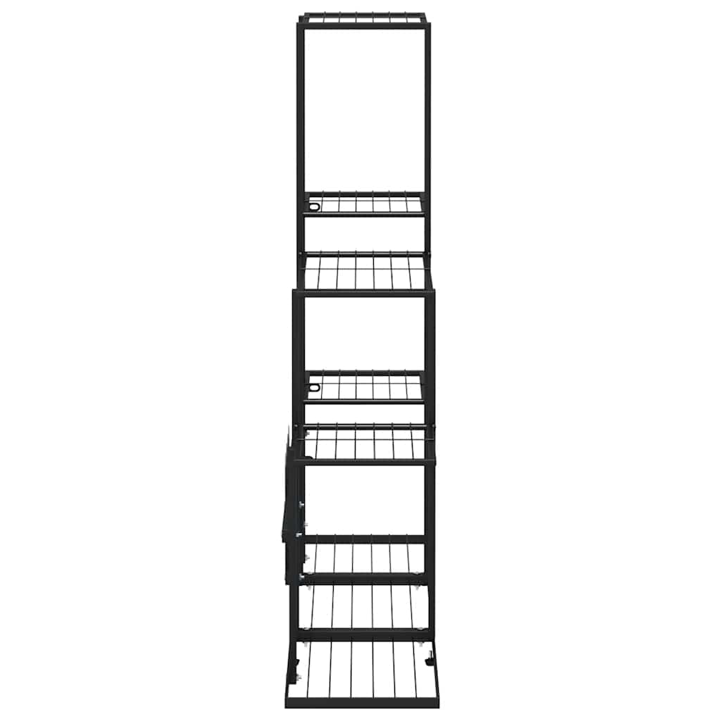 vidaXL Plant Stand | Black | Black powder-coated metal | Medium |  Sturdy