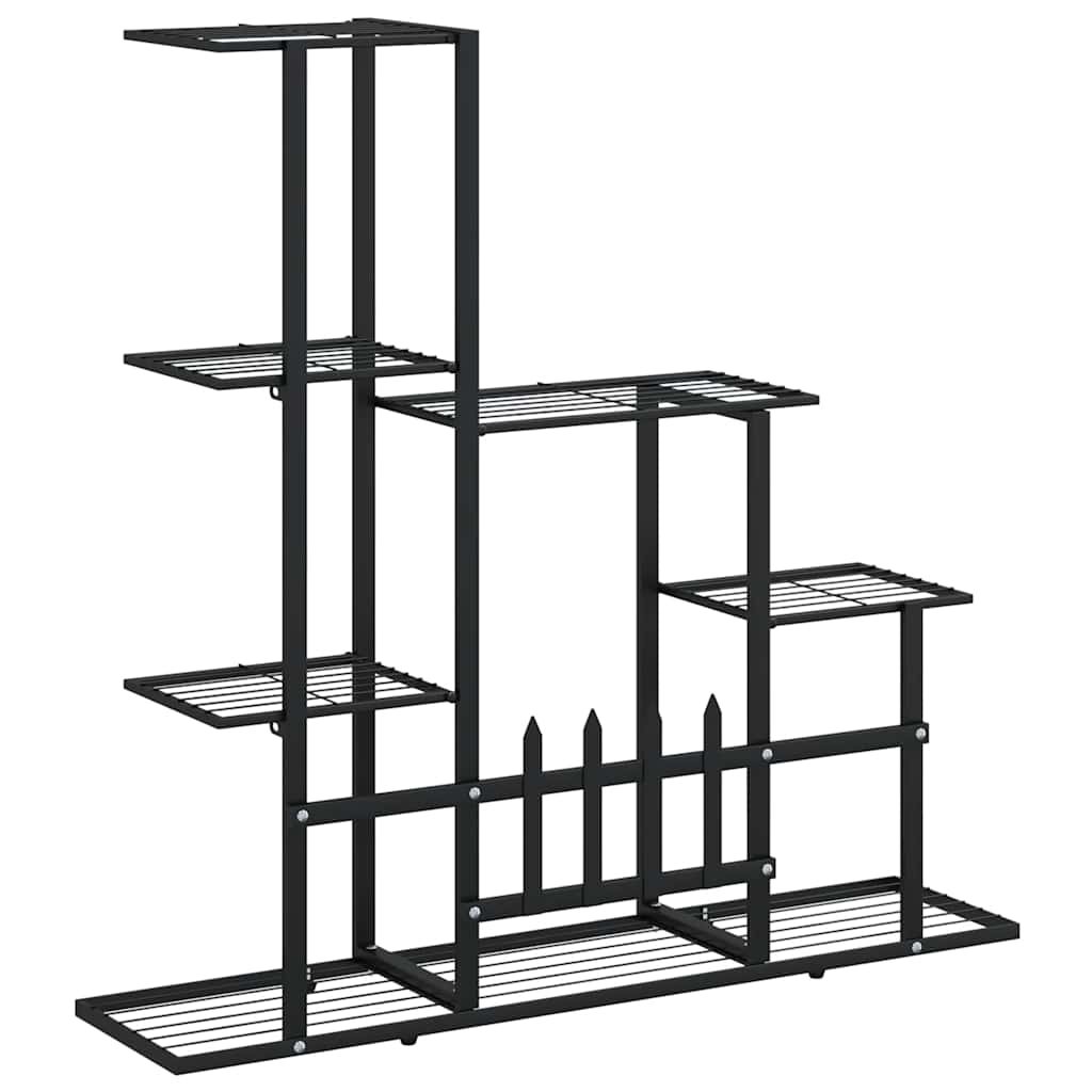 vidaXL Plant Stand | Black | Black powder-coated metal | Medium |  Sturdy