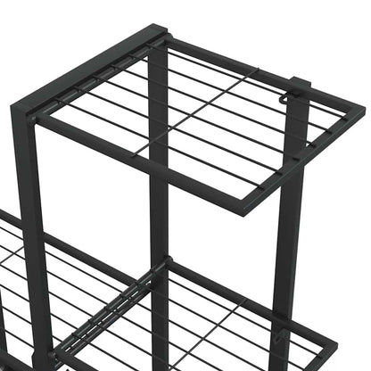 vidaXL Plant Stand | Black | Black powder-coated metal | Medium |  Sturdy