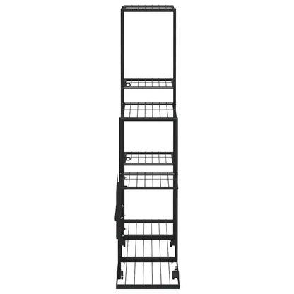 vidaXL Plant Stand | Black | Powder-coated metal | 94.5 cm x 25 cm x 92.5 cm