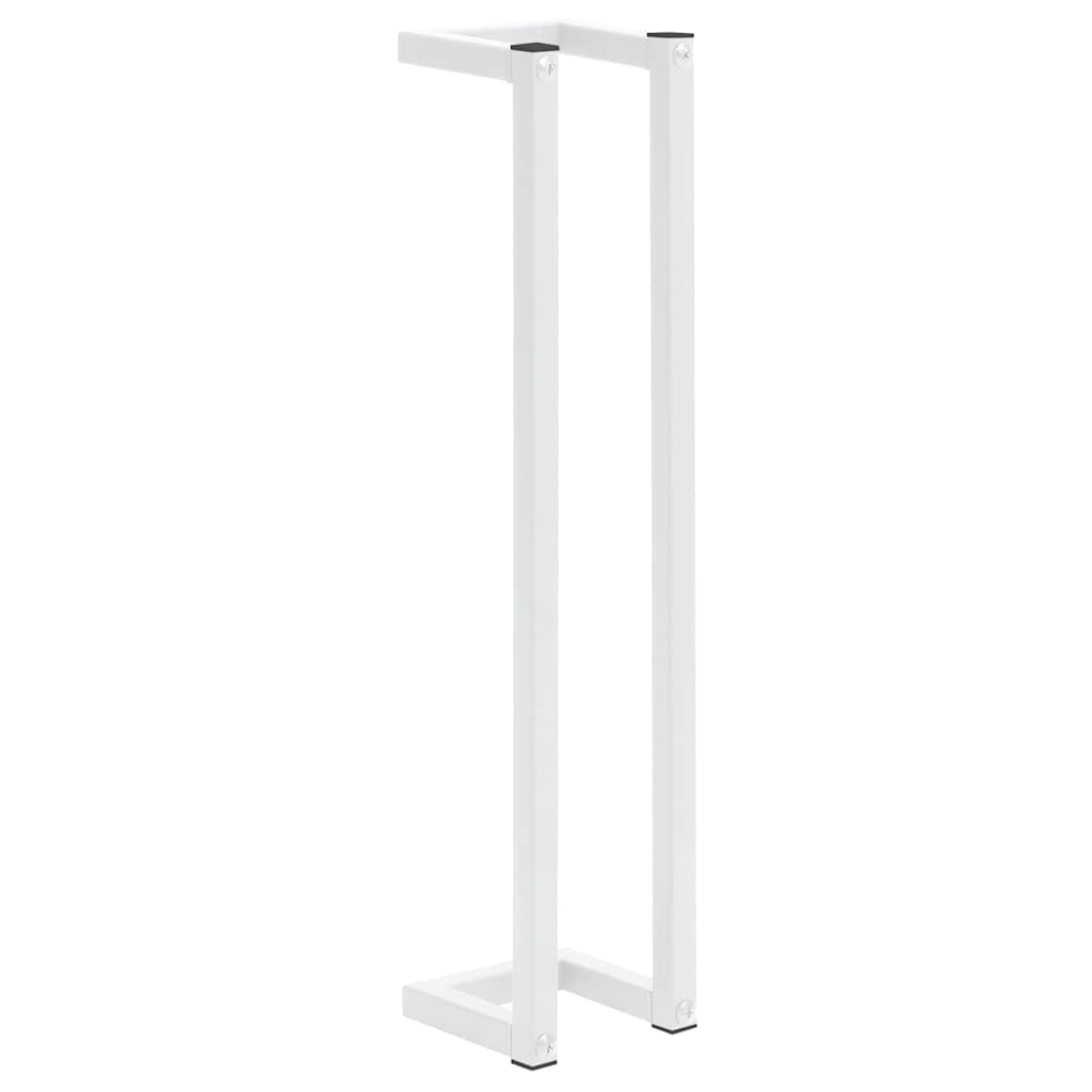 336116 vidaXL Towel Rack White 12,5x12,5x60 cm Steel
