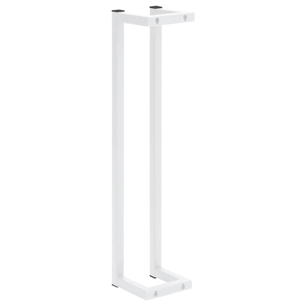 vidaXL Towel Rack White 12.5x12.5x60 cm Steel