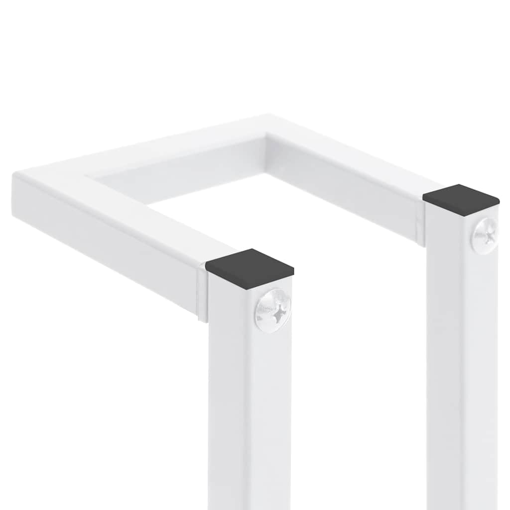 336116 vidaXL Towel Rack White 12,5x12,5x60 cm Steel